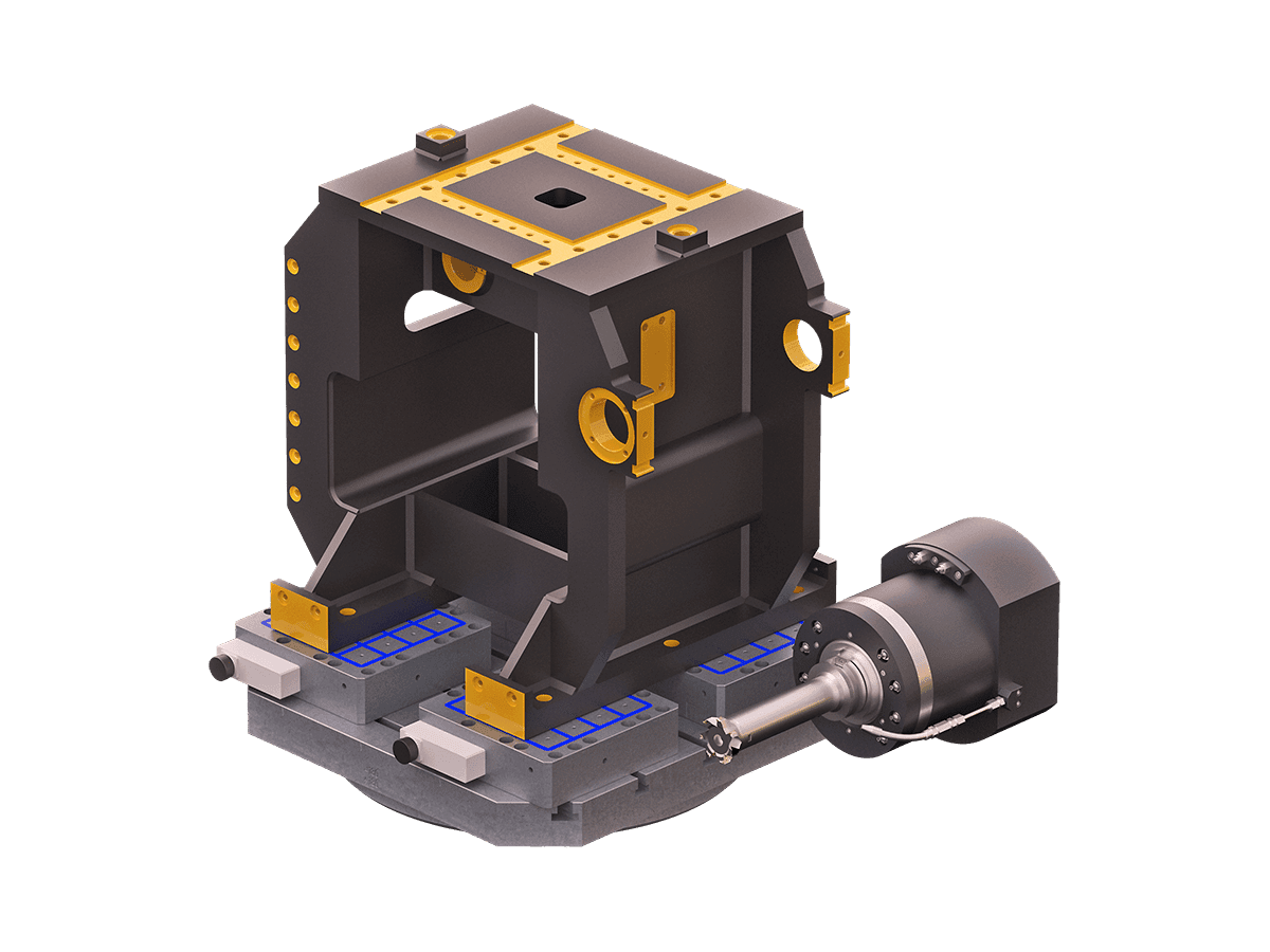 Machine frame — machining view
